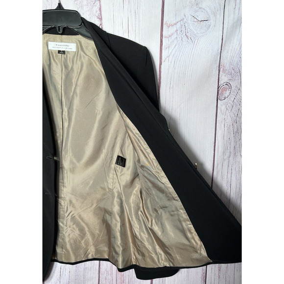 Tahari Arthur S. Levine Woman’s Black Blazer Jacket Dress Up Workwear Size 10 - Picture 3 of 9